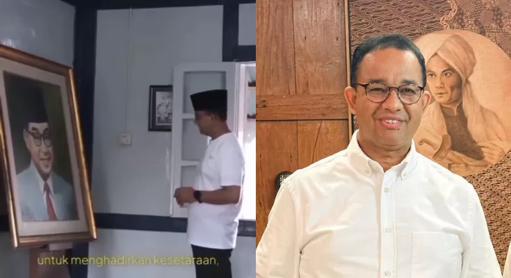 Viral di Depan Lukisan Bung Hatta, Anies Baswedan Berbicara Sendiri